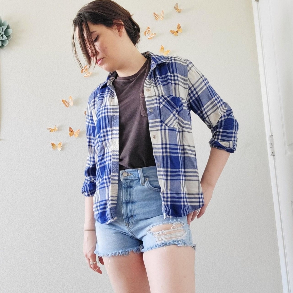 Super Soft American Eagle Plaid Top